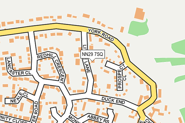 NN29 7SQ map - OS OpenMap – Local (Ordnance Survey)