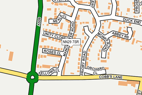 NN29 7SR map - OS OpenMap – Local (Ordnance Survey)