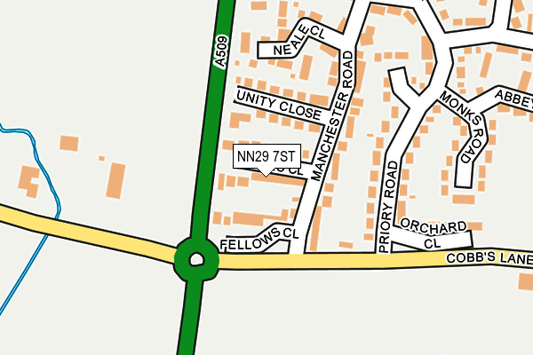 NN29 7ST map - OS OpenMap – Local (Ordnance Survey)