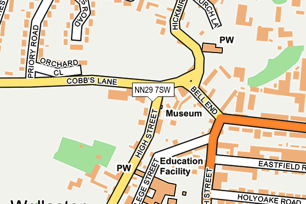 NN29 7SW map - OS OpenMap – Local (Ordnance Survey)