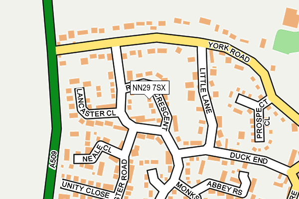 NN29 7SX map - OS OpenMap – Local (Ordnance Survey)