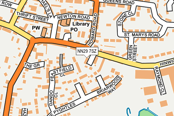 NN29 7SZ map - OS OpenMap – Local (Ordnance Survey)