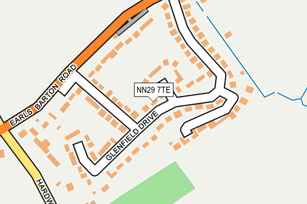 NN29 7TE map - OS OpenMap – Local (Ordnance Survey)
