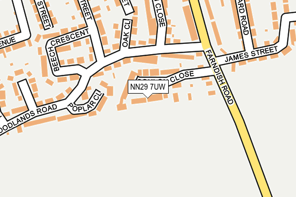 NN29 7UW map - OS OpenMap – Local (Ordnance Survey)