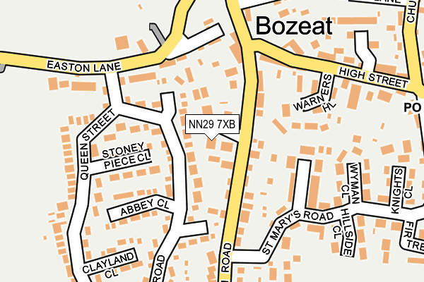 NN29 7XB map - OS OpenMap – Local (Ordnance Survey)