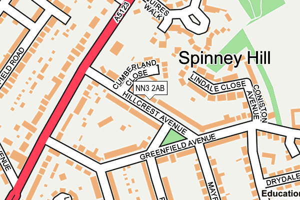 NN3 2AB map - OS OpenMap – Local (Ordnance Survey)