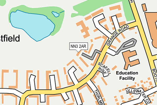 NN3 2AR map - OS OpenMap – Local (Ordnance Survey)