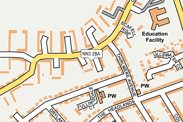 NN3 2BA map - OS OpenMap – Local (Ordnance Survey)
