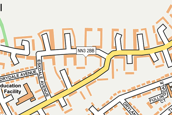 NN3 2BB map - OS OpenMap – Local (Ordnance Survey)