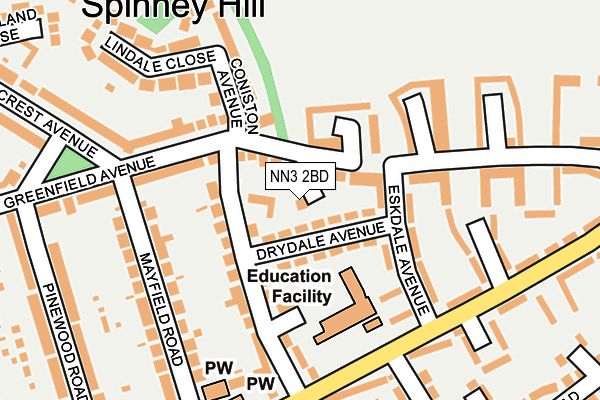 NN3 2BD map - OS OpenMap – Local (Ordnance Survey)