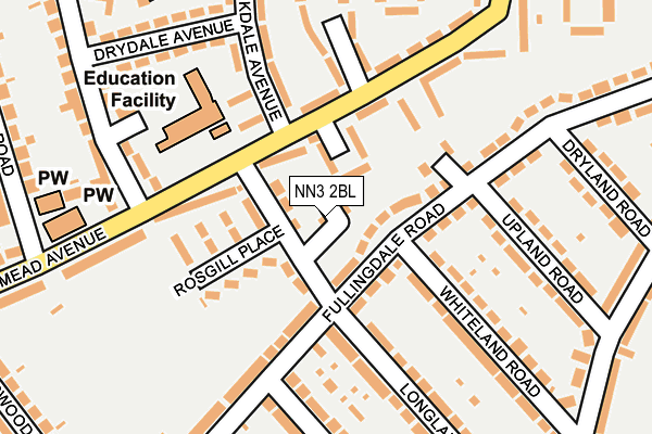 NN3 2BL map - OS OpenMap – Local (Ordnance Survey)