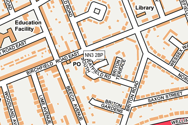 NN3 2BP map - OS OpenMap – Local (Ordnance Survey)