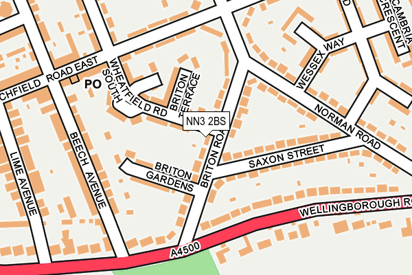 NN3 2BS map - OS OpenMap – Local (Ordnance Survey)