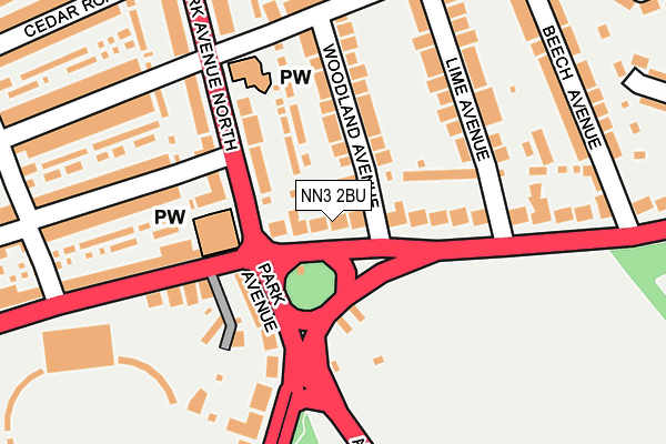 NN3 2BU map - OS OpenMap – Local (Ordnance Survey)