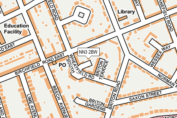 NN3 2BW map - OS OpenMap – Local (Ordnance Survey)