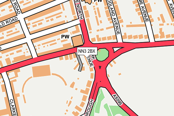 NN3 2BX map - OS OpenMap – Local (Ordnance Survey)