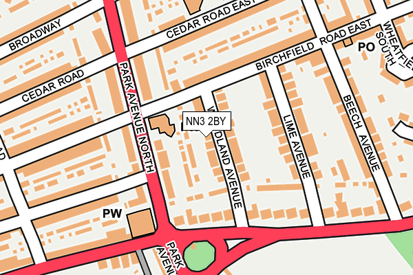 NN3 2BY map - OS OpenMap – Local (Ordnance Survey)