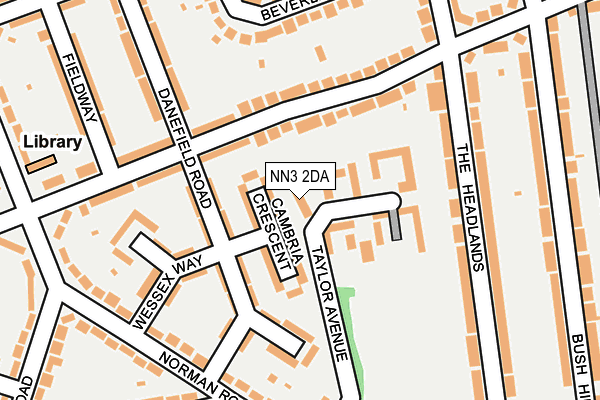 NN3 2DA map - OS OpenMap – Local (Ordnance Survey)