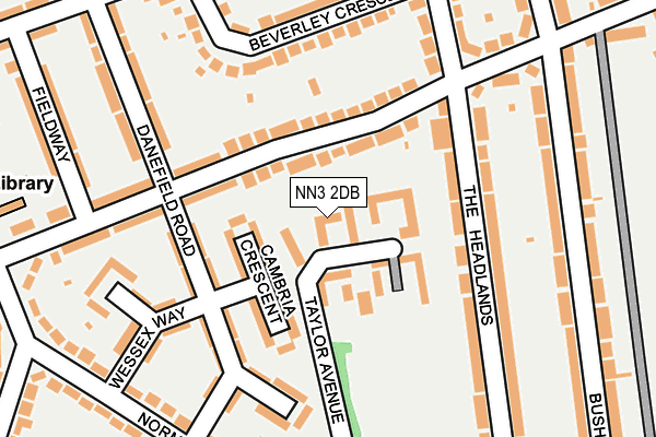 NN3 2DB map - OS OpenMap – Local (Ordnance Survey)