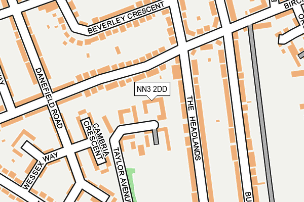 NN3 2DD map - OS OpenMap – Local (Ordnance Survey)