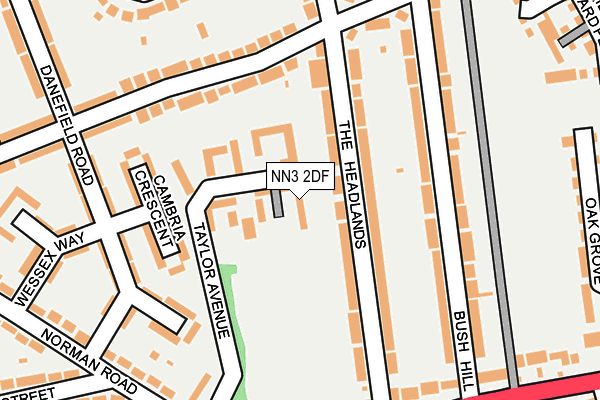 NN3 2DF map - OS OpenMap – Local (Ordnance Survey)