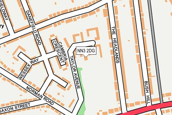 NN3 2DG map - OS OpenMap – Local (Ordnance Survey)