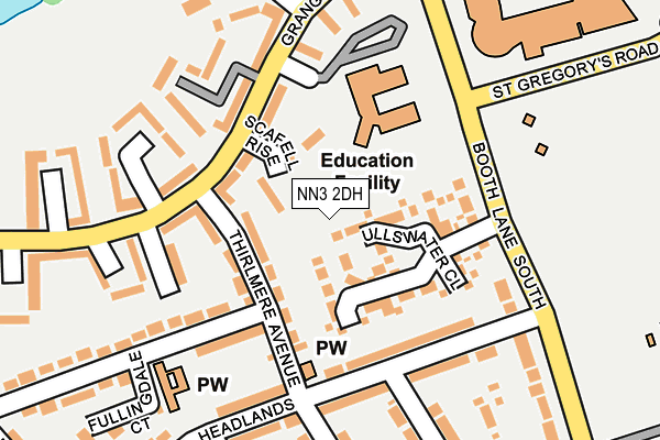NN3 2DH map - OS OpenMap – Local (Ordnance Survey)