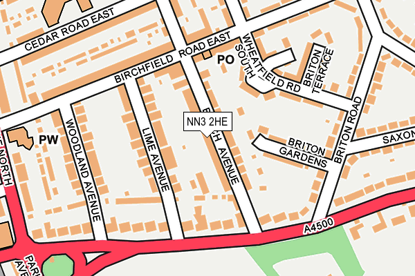 NN3 2HE map - OS OpenMap – Local (Ordnance Survey)