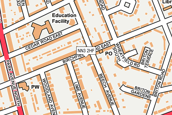 NN3 2HF map - OS OpenMap – Local (Ordnance Survey)