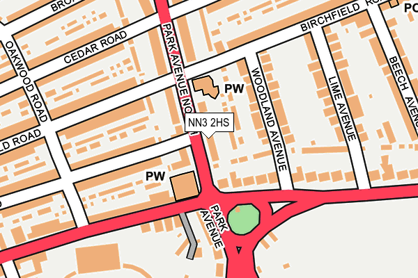 NN3 2HS map - OS OpenMap – Local (Ordnance Survey)