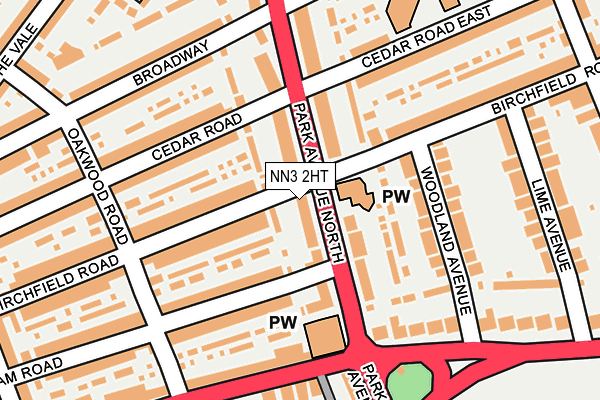 NN3 2HT map - OS OpenMap – Local (Ordnance Survey)