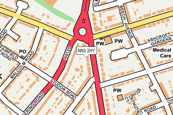 NN3 2HY map - OS OpenMap – Local (Ordnance Survey)