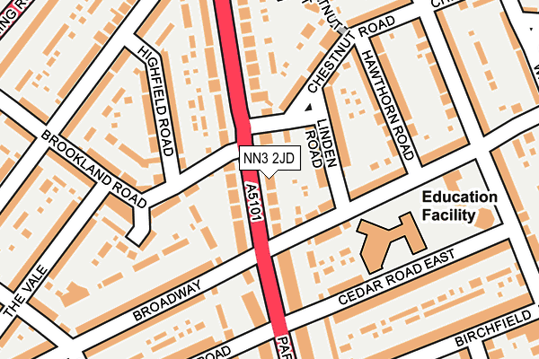 NN3 2JD map - OS OpenMap – Local (Ordnance Survey)