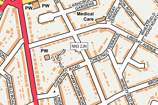 NN3 2JN map - OS OpenMap – Local (Ordnance Survey)