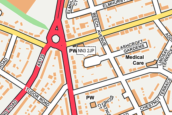 NN3 2JP map - OS OpenMap – Local (Ordnance Survey)