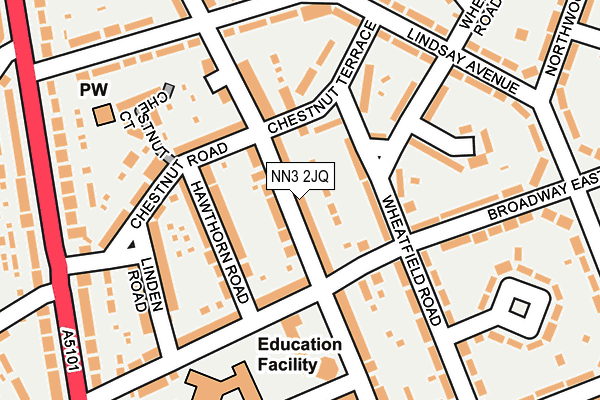 NN3 2JQ map - OS OpenMap – Local (Ordnance Survey)