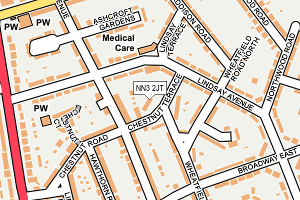 NN3 2JT map - OS OpenMap – Local (Ordnance Survey)