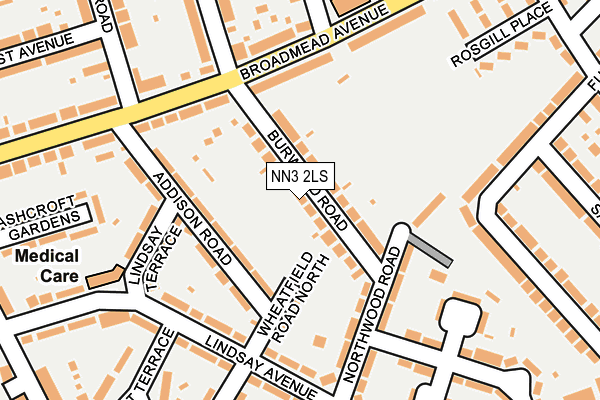 NN3 2LS map - OS OpenMap – Local (Ordnance Survey)