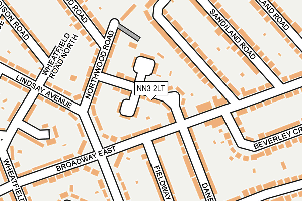 NN3 2LT map - OS OpenMap – Local (Ordnance Survey)