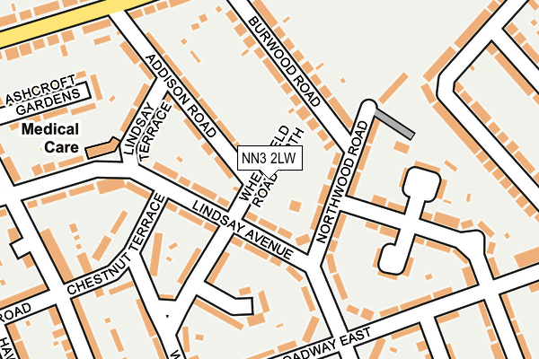NN3 2LW map - OS OpenMap – Local (Ordnance Survey)