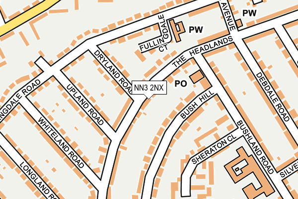 NN3 2NX map - OS OpenMap – Local (Ordnance Survey)