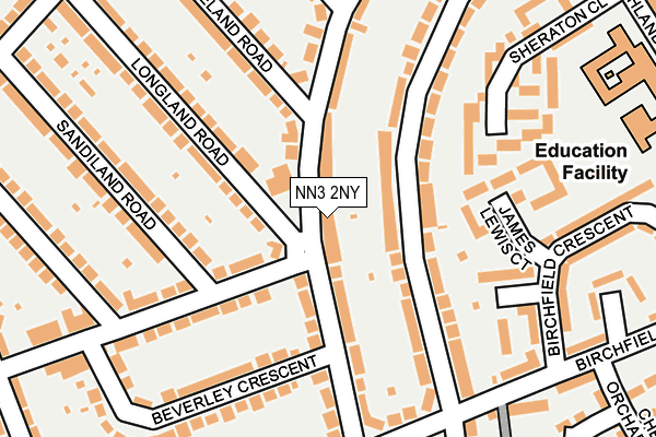 NN3 2NY map - OS OpenMap – Local (Ordnance Survey)