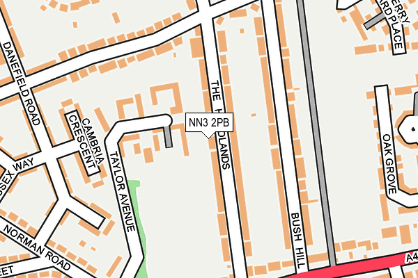 NN3 2PB map - OS OpenMap – Local (Ordnance Survey)