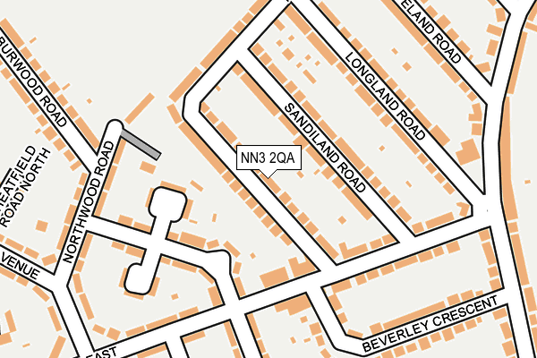 NN3 2QA map - OS OpenMap – Local (Ordnance Survey)