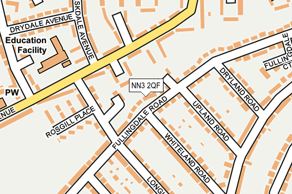 NN3 2QF map - OS OpenMap – Local (Ordnance Survey)
