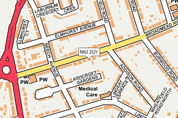 NN3 2QY map - OS OpenMap – Local (Ordnance Survey)