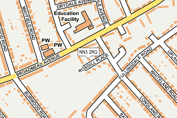 NN3 2RQ map - OS OpenMap – Local (Ordnance Survey)