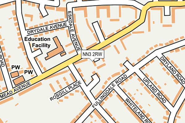 NN3 2RW map - OS OpenMap – Local (Ordnance Survey)