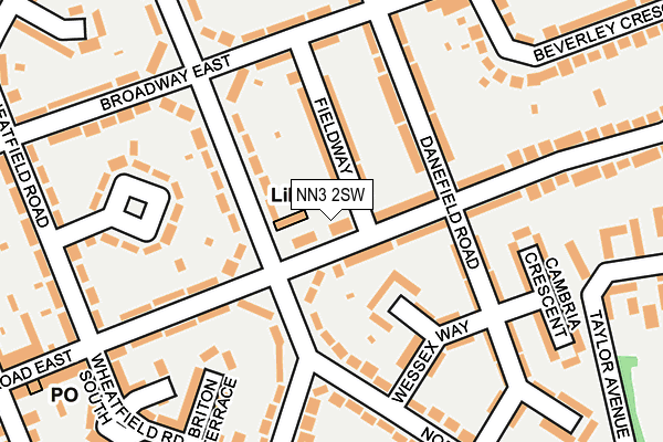 NN3 2SW map - OS OpenMap – Local (Ordnance Survey)