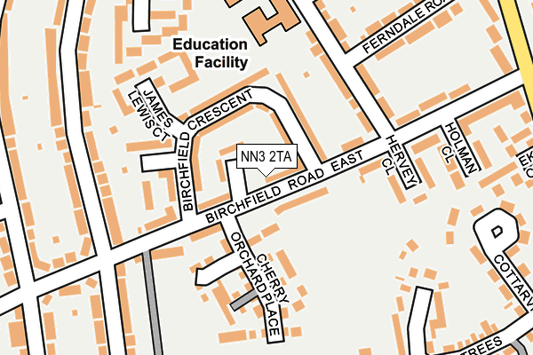 NN3 2TA map - OS OpenMap – Local (Ordnance Survey)